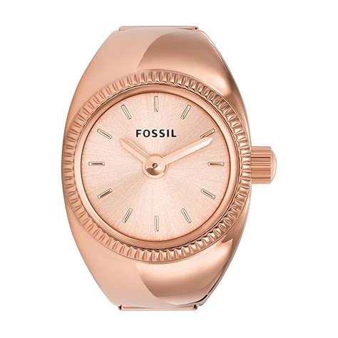 Buy Fossil Unisex Analogue Watch Ring Rose Gold-Plated Es5247 at Amazon.in