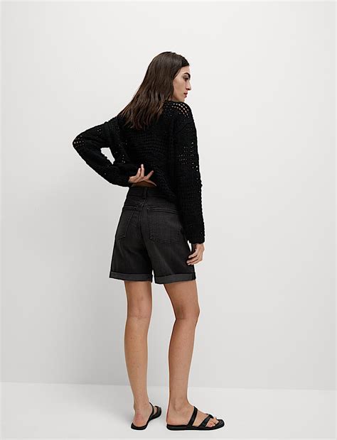 Buy Denim Boyfriend Shorts at Marks & Spencer