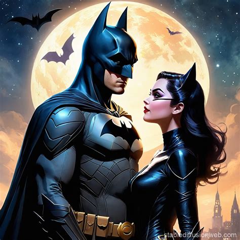 Batman with Catwoman | Stable Diffusion Online