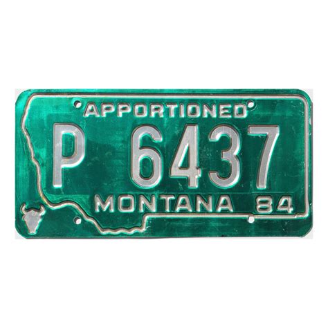 1984 Montana Apportioned License Plate #P6437 | Semi Plates