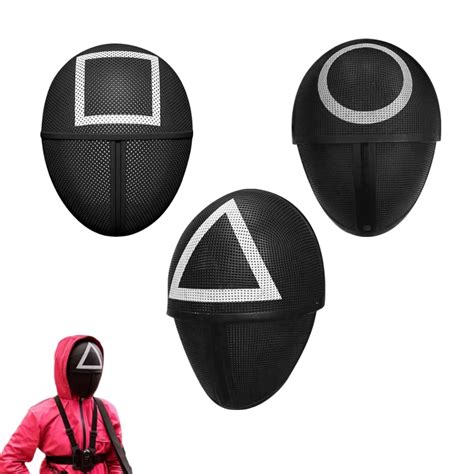Squids Gamegame Mask Triangle Full Face Masks Black 1PC - Walmart.com