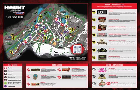 Dorney Park Halloween Haunt Map (2025-2024) | ThemeParkBrochures.net