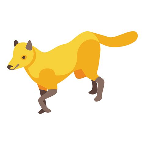 Savannah fox icon, isometric style 15687452 Vector Art at Vecteezy
