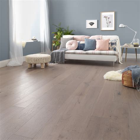 Basix 3 Strip Grey Oak Washed Engineered Click Wood Flooring BF16 ...