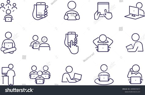 Computer Long Line of People 的图像结果