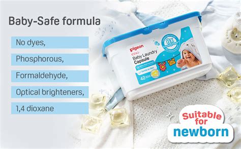 Pigeon Baby Laundry Capsules 42 pcs | Baby Detergent Pods : Amazon.in ...
