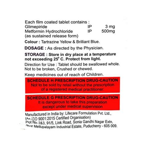 Glimiprime M 3mg Strip Of 15 Tablets: Uses, Side Effects, Price ...