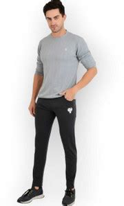 MONAL Solid Men Grey Track Pants - Buy MONAL Solid Men Grey Track Pants ...