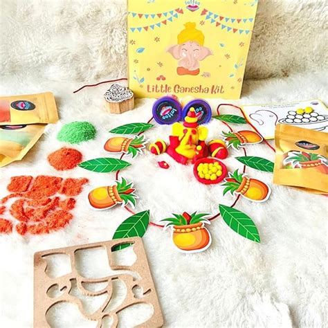 Lattooland DIY Ganesha Kit | Make ecofriendly Dough Ganesha, Rangoli ...