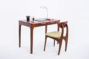 QURATORY Spring Study Table |Home Office Table | Solid Wood (Oak) with ...