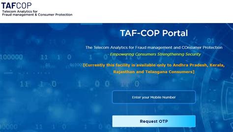 tafcop.dgtelecom.gov.in Login | Check List of Mobile Numbers registered ...