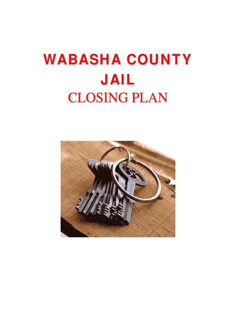 Fillable Online Wabasha County Jail Closing Plan Fax Email Print ...