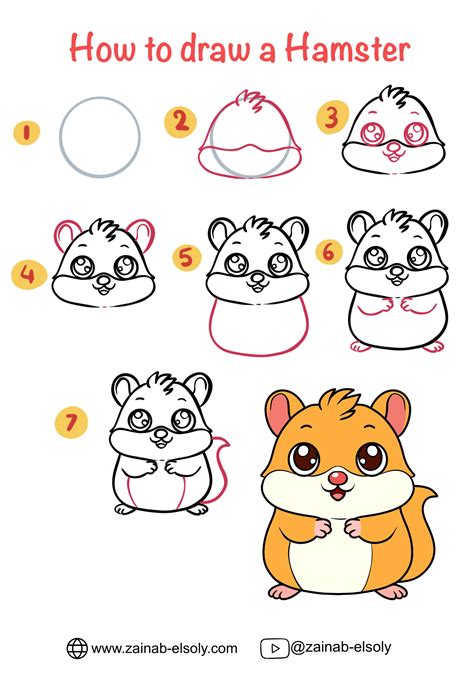 How to draw a Hamster