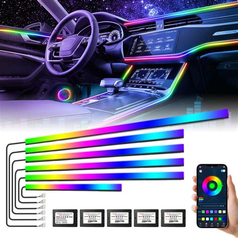 Amazon.com: Dreamcolor Acrylic Interior Car Lights, AMKI Car LED Strip ...