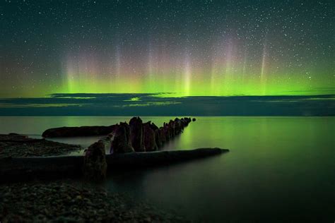 Northern Lights Lake Michigan