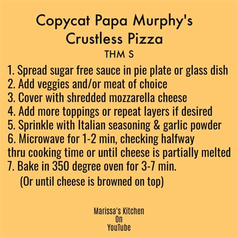Papa Murphy's Keto Pizza Nutrition