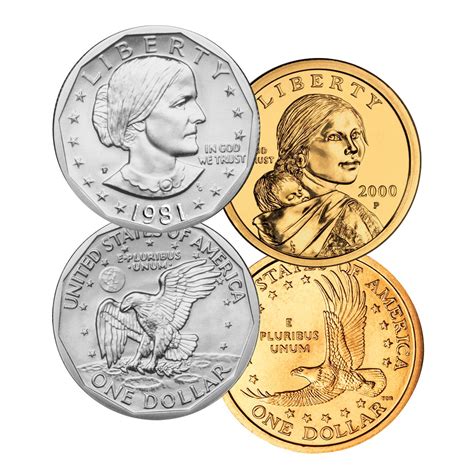 1981 Susan B Anthony Dollar with Sacagawea Dollar - The Patriotic Mint