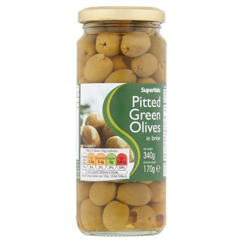 SuperValu Pitted Green Olives In Brine (340 g) - Storefront EN