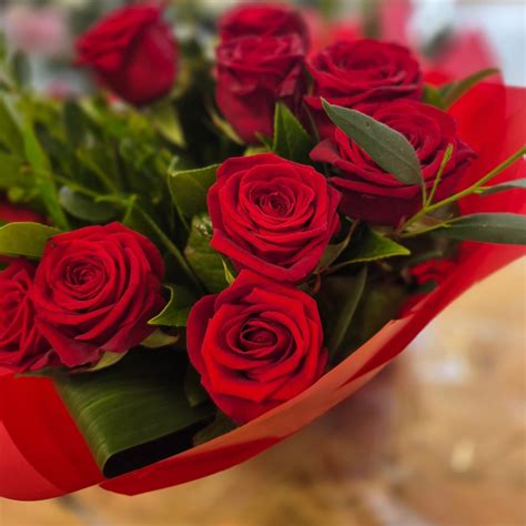 Valentines Two Dozen Red Rose Bouquet - Swansea Flower Studio
