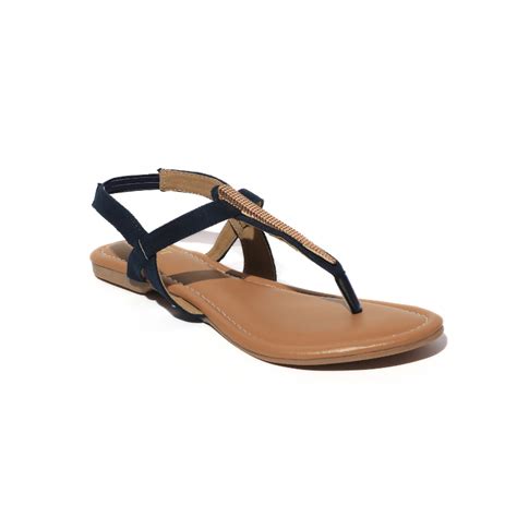 T-Strap with Blue Embellished Flats – Koblerr