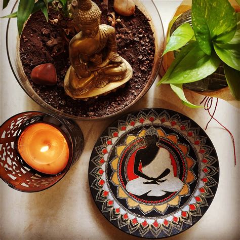 Buy Handpainted Terracotta Wall Plate - Buddha Online On Zwende