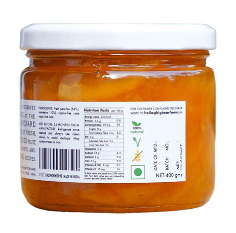 Peach Marmalade 400g – Big Bear Farms