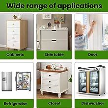 RONOXY Fridge Lock, Refrigerator Lock for Kids with Keys in Black Color ...