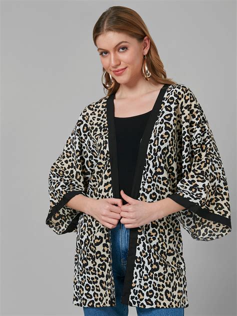 Style Quotient Women Black Printed Shrug – StyleQuotient