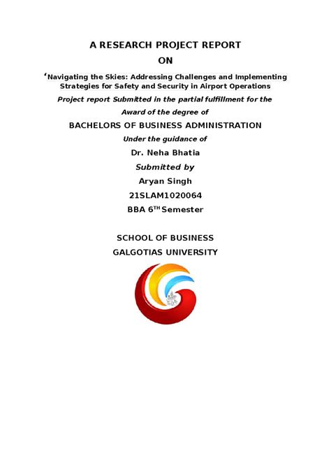 Chikara Final printout - A RESEARCH PROJECT REPORT ON ‘Navigating the ...