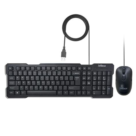 Bitbox BBKM-02 Wired Keyboard and Mouse Combo with Instant USB Plug-and ...