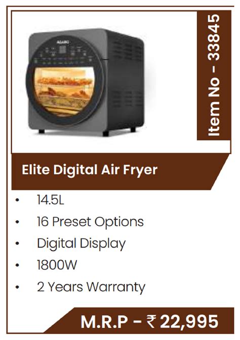 Elite Digital Air Fryer-Model-33845 - All About Brands