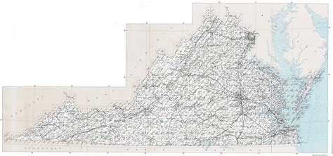 Topography Map Of Virginia Virginia Color Elevation Map Etsy