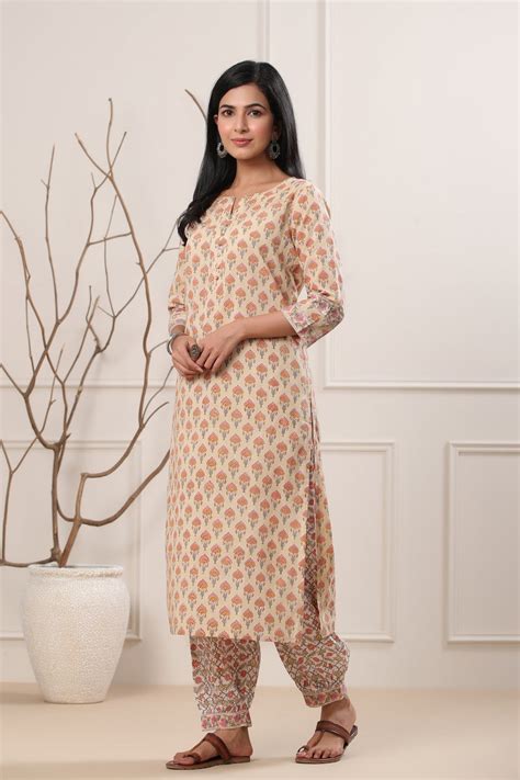 Buy Firdous Kinaz Botti Stright Cotton Kurta-Shahenaz Online | Shahenaz ...