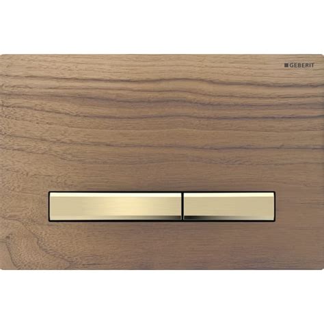 Geberit Sigma50 actuator plate for dual flush, metal colour brass ...