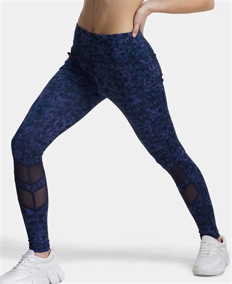 Buy Microfiber Elastane Stretch Performance Leggings with Breathable ...