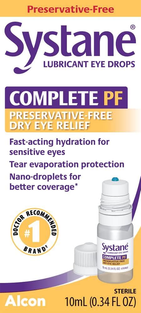 Buy Systane COMPLETE PF Multi-Dose Preservative Free Dry Eye Drops 10ml ...