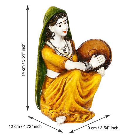 Colorful Rajasthani Lady Playing Musical Instrument Handcrafted ...