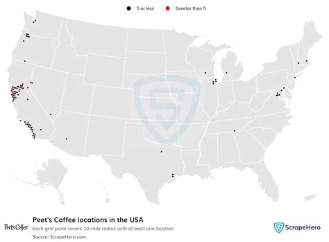 List of all Peet's Coffee store locations in the USA - ScrapeHero Data ...