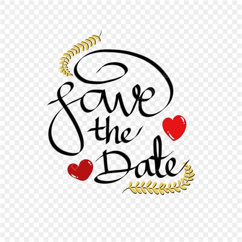Wedding Save The Date Clip Art