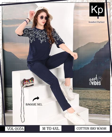 Vol 2054 Kp Cotton Biowashed Pyjama Night Suits Manufacturer India ...