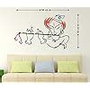 Wallstick 'Lord Krishna - Playing - Flute - Blue - Wall Sticker ...