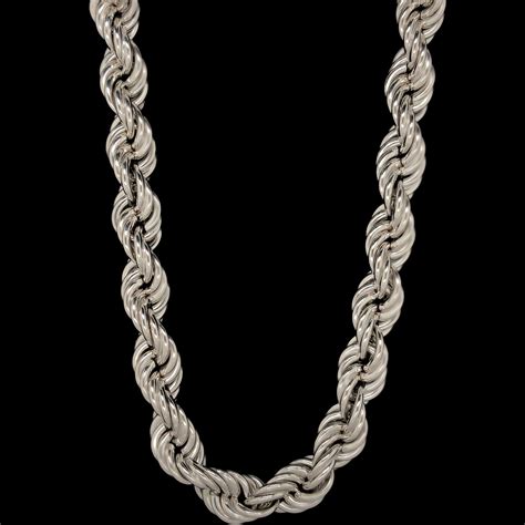 925 Solid Sterling Silver 13mm Thick + Heavyweight Rope Chain (24"L ...