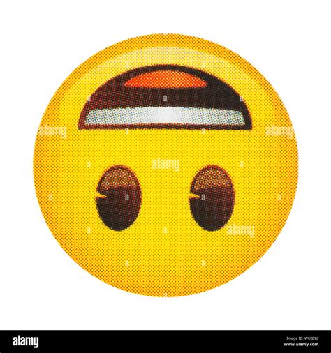 Upside down face emoticon Stock Photo - Alamy