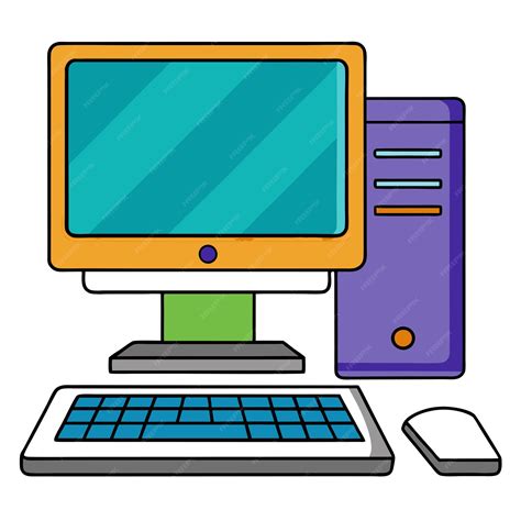 Desktop computer clipart vector art and illustration | Premium AI ...