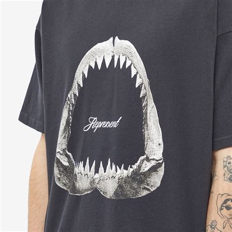 Represent Shark Jaws T-Shirt Off Black | END. (JP)