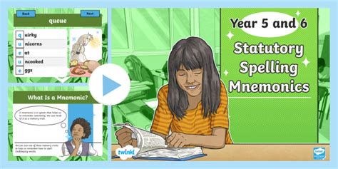Year 5 & Year 6 Statutory Spelling Mnemonics Activity PPT