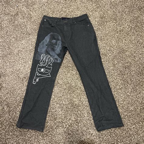 Sky Da Limit Charcoal Jean (Used slightly) | Depop