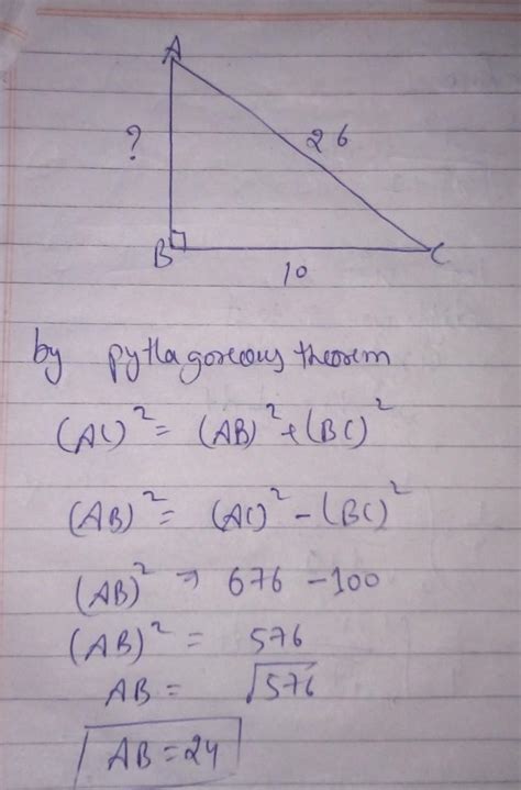 in a right triangle abc angle b is equal to 90 degree if AC is equal to ...