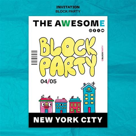 Block party template design | Free PSD