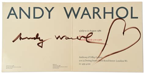 Lot Detail - Andy Warhol Signed Art Exhibition Program -- Warhol Adds a ...